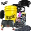 Meguiars 8 Delige Carcare Set Met Grit Guard Trolly, Emmer, Grit, Gamma Seal, Velgenborstel, Hot Rims Wheel Cleaner, Wash Plus Shampoo, Wash Mitt, Microfiber Droogdoek 40x40 Cm. 1400 Gsm -Auto-Onderdelenwinkel 1200x1187 2