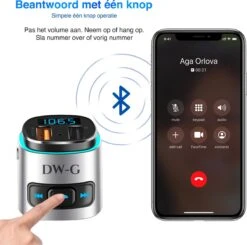 DW-G Bluetooth FM Transmitter - Auto Lader - Carkit - Handsfree - MP3 - USB - SD Kaart - Snel Lader - Bluetooth Audio Receiver -Auto-Onderdelenwinkel 1200x1188 11
