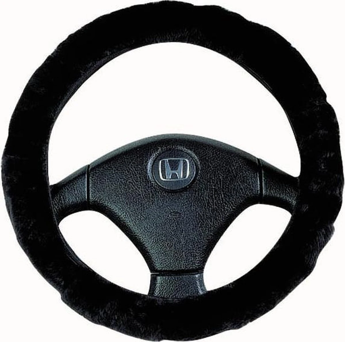 Merkloos Stuurwielhoes Lamsvel, Antraciet 3 Merkloos Stuurwielhoes Lamsvel, Antraciet