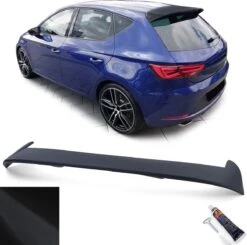 No Name Seat Leon 5F 2012 T/m 2020 Dakspoiler Extention Lip Styling Dak Spoiler Mat Zwart TSI TDI