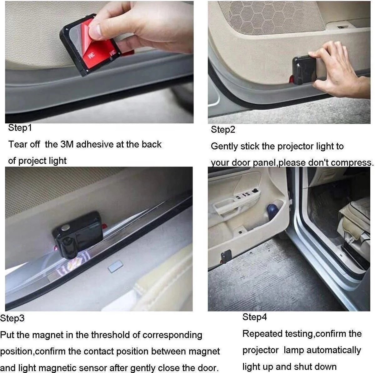 Merkloos Mercedes Deur Logo Projector - Portier Voertuigverlichting - Auto Deur Verlichting - Auto Interieur - Mercedes Accessoires - Set Van 2 - Portierverlichting - Laser Projector 4 Merkloos Mercedes Deur Logo Projector - Portier Voertuigverlichting - Auto Deur Verlichting - Auto Interieur - Mercedes Accessoires - Set Van 2 - Portierverlichting - Laser Projector - Afbeelding 2