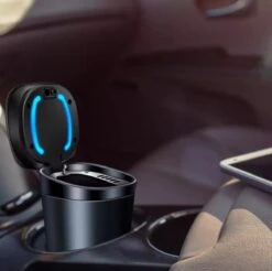 Merkloos Auto Prullenbak | Prullenbak Auto Bekerhouder | Auto Prullenbak Met Licht | Prullenbak Drankhouder Auto -Auto-Onderdelenwinkel 1200x1195 3