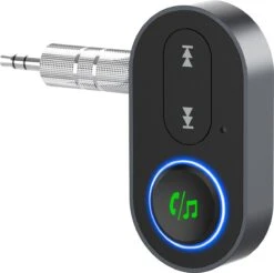 DINTO® Bluetooth Receiver - BT 5.1 - 3.5MM AUX - Bluetooth Ontvanger - Handsfree Bellen - Bluetooth Audio Receiver - Bluetooth Via AUX - Zwart