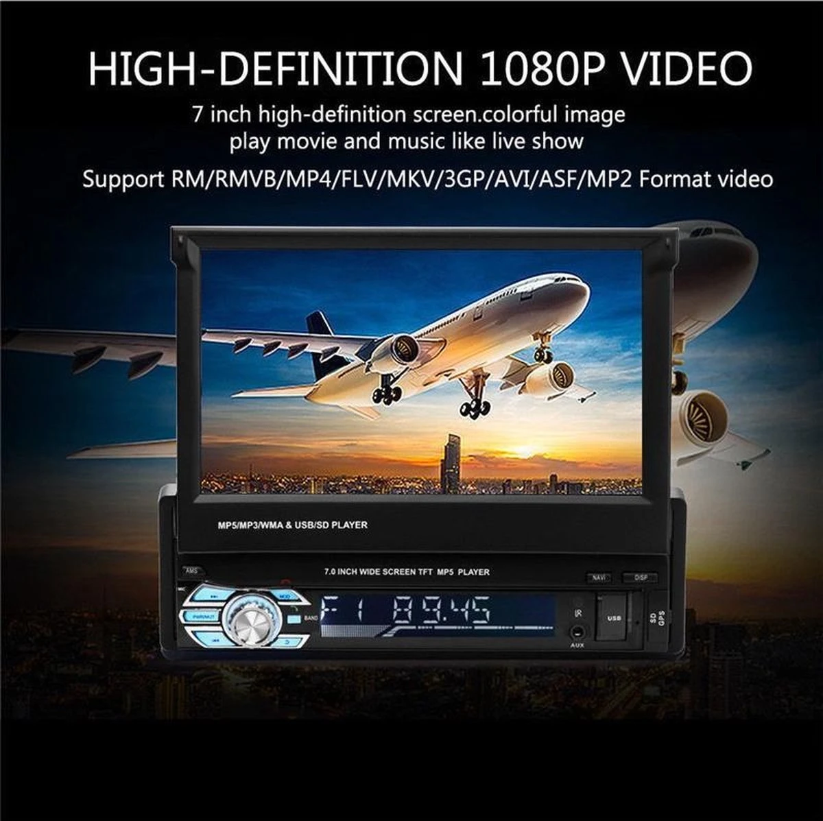 TechU™ T38 Autoradio 1 Din 7 Inch HD + Afstandsbediening | Bluetooth - USB - AUX - SD | Bluetoothradio | Handsfree Bellen | Autoradio Met Scherm | Stembediening 11 TechU™ T38 Autoradio 1 Din 7 Inch HD + Afstandsbediening | Bluetooth - USB - AUX - SD | Bluetoothradio | Handsfree Bellen | Autoradio Met Scherm | Stembediening - Afbeelding 9