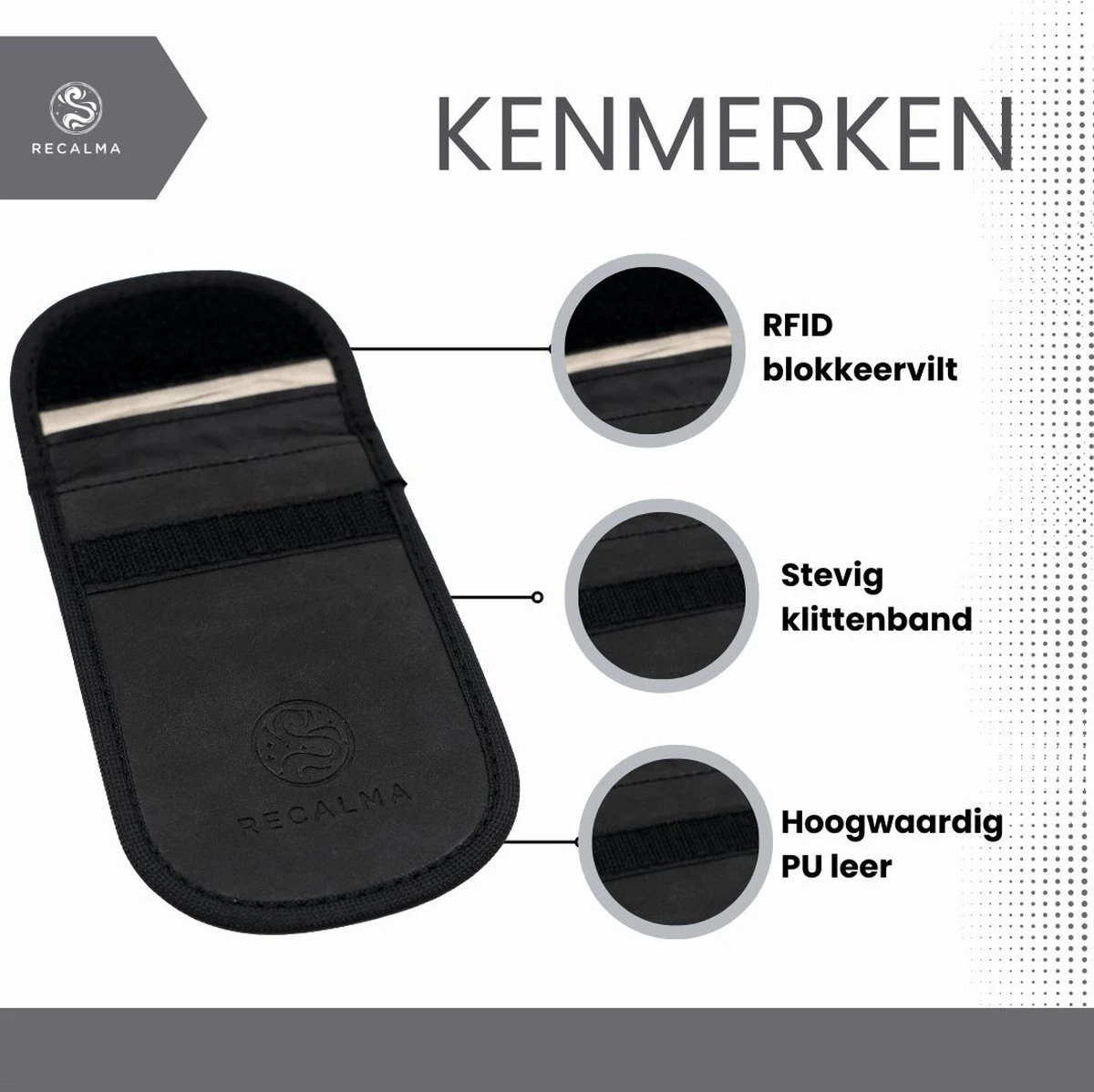 Recalma RFID Beschermhoes Autosleutel – Keyless Entry Anti-diefstal Voor Auto’s En Motoren - 2 Stuks – Leer 4 Recalma RFID Beschermhoes Autosleutel – Keyless Entry Anti-diefstal Voor Auto’s En Motoren - 2 Stuks – Leer - Afbeelding 2