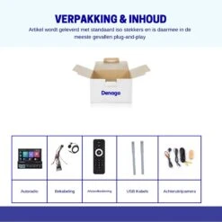 Denago - 1Din Autoradio | Carplay & Android Auto | Klapscherm -Auto-Onderdelenwinkel 1200x1198 36