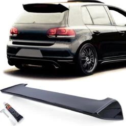 No Name Volkswagen Golf 6 GTI / GTD Dakspoiler Extention Lip Styling Dak Spoiler Hoogglans Zwart