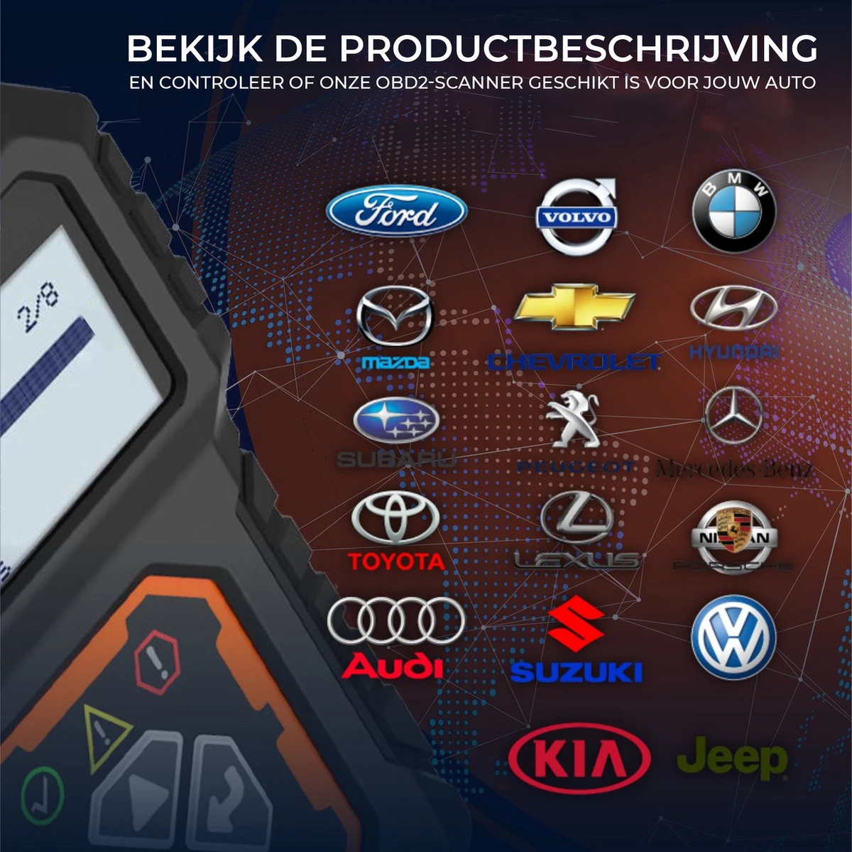 AyeTools OBD 2 Auto Scanner - Auto Reader – Uitleesapparatuur – Auto Accessoires – Nederlandse Handleiding 6 AyeTools OBD 2 Auto Scanner - Auto Reader – Uitleesapparatuur – Auto Accessoires – Nederlandse Handleiding - Afbeelding 4