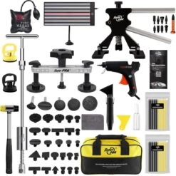 PDR® Uitdeukset - Deukentrekker - Uitdeukset Auto Zonder/Met Spuiten - 62 Delige Set - Inclusief Gratis Gereedschapstas