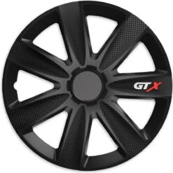 Wieldoppen 14 Inch - GTX Carbon Zwart - 4 Stuks