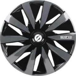 Auto-Onderdelenwinkel 24 Sparco Wieldoppen Lazio 15 Inch Abs Zwart/grijs Set Van 4