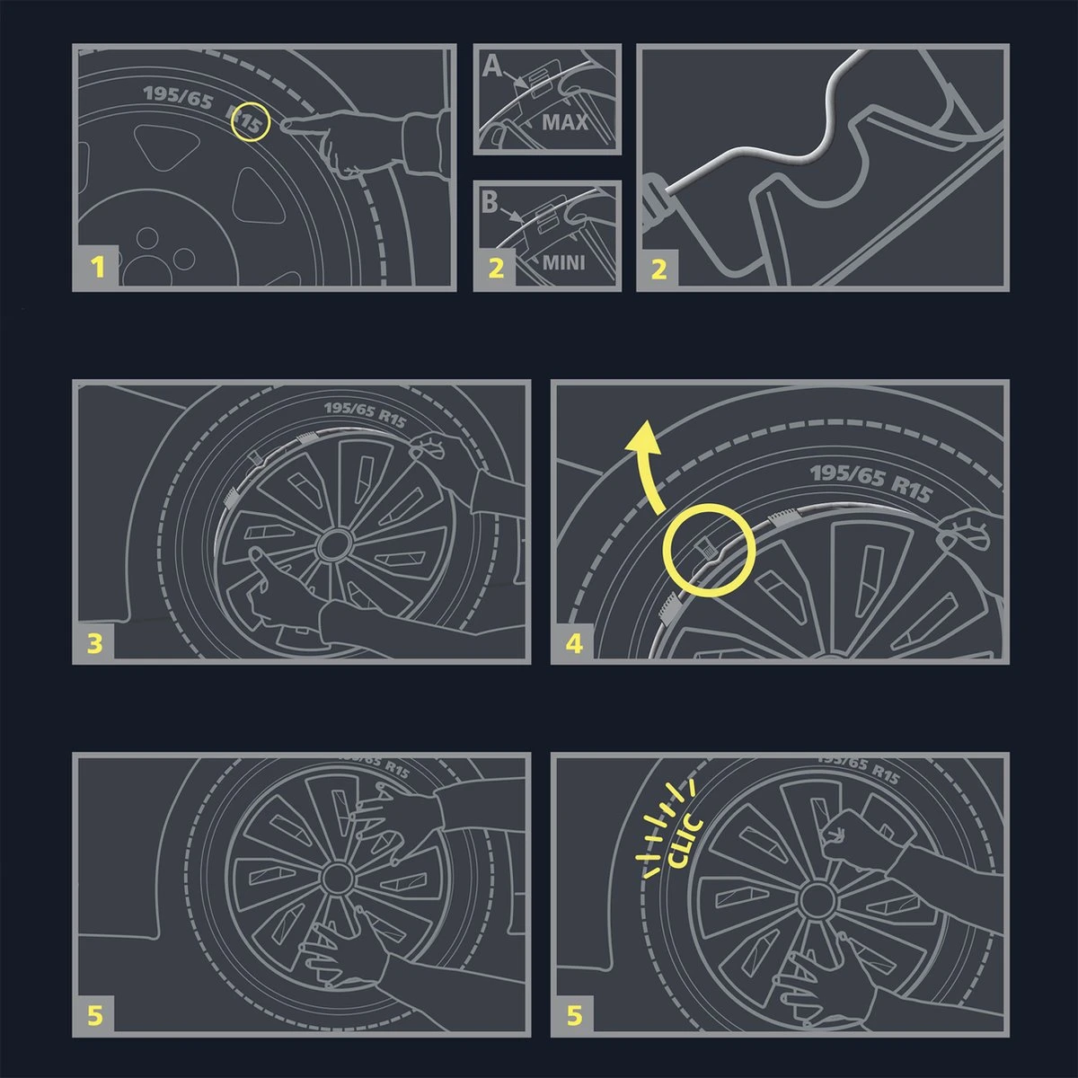 Michelin Wieldoppen 14 Inch - Zilver/zwart - 4 Stuks 8 Michelin Wieldoppen 14 Inch - Zilver/zwart - 4 Stuks - Afbeelding 6