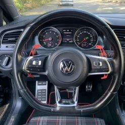 Merkloos Golf 7 Premium Aluminium Flippers DSG GTI R Scirocco Passat Volkswagen – Rood