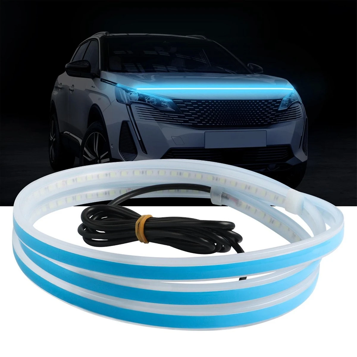 Dynamische Motorkap Dagrijverlichting Ledstrip - 1.8M - Ijsblauw 3 Dynamische Motorkap Dagrijverlichting Ledstrip - 1.8M - Ijsblauw
