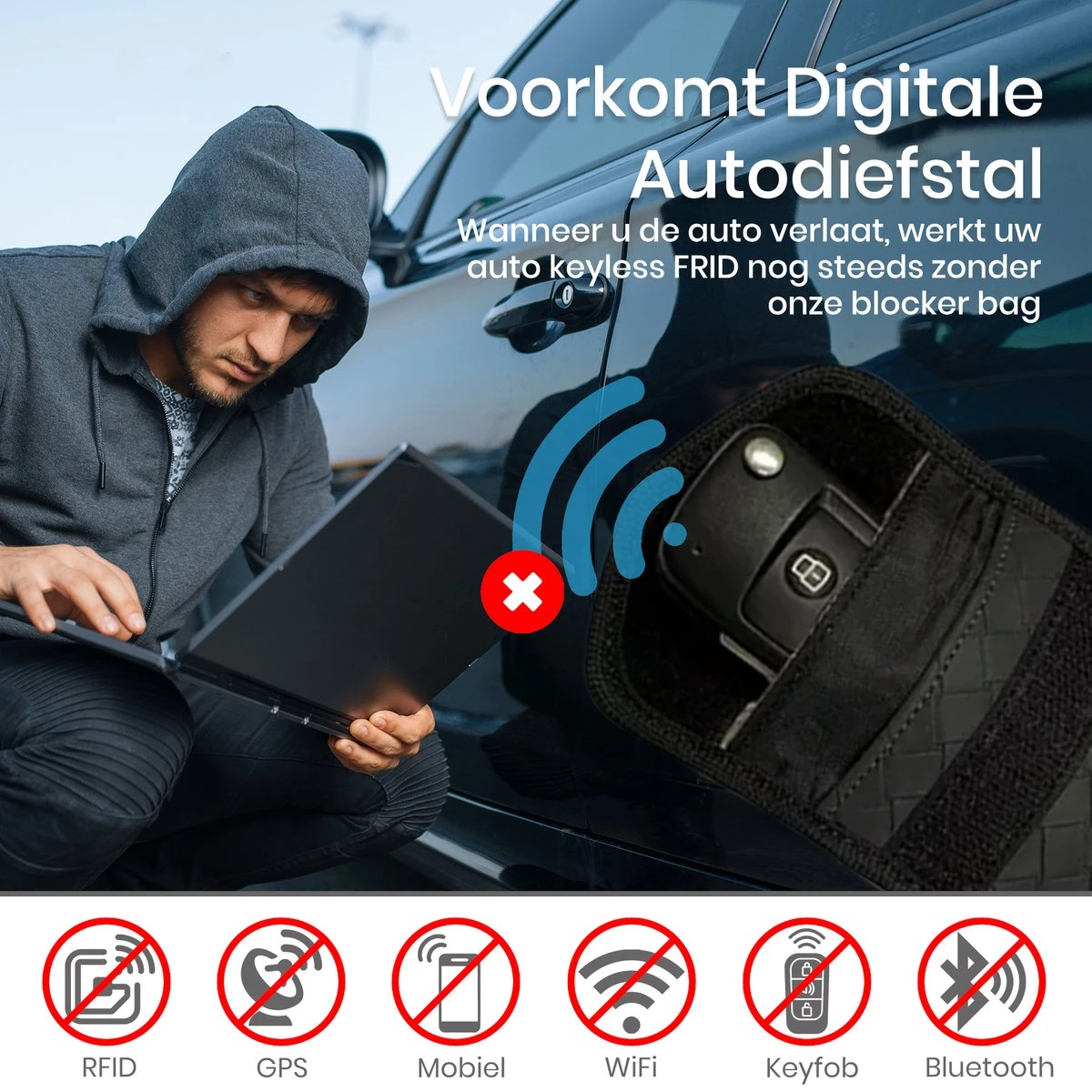Merkloos 2x RFID Auto Keyless Beschermhoes - Autosleutel Bag- Faraday - Auto Rfid Blocker - Hoogwaardig LEER Autosleutelhoes RFID - Antidiefstal - Autosleutelhoesje - Veiligheid - Car Security - Leer - Etui - Protected 7 Merkloos 2x RFID Auto Keyless Beschermhoes - Autosleutel Bag- Faraday - Auto Rfid Blocker - Hoogwaardig LEER Autosleutelhoes RFID - Antidiefstal - Autosleutelhoesje - Veiligheid - Car Security - Leer - Etui - Protected - Afbeelding 5