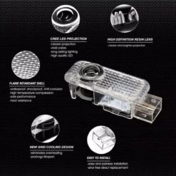 Projector - Portier Voertuigverlichting - - Deur Verlichting - Auto Interieur - Audi Accessoires - Set Van 2 Met Audi Logo -Auto-Onderdelenwinkel 1200x1200 1092