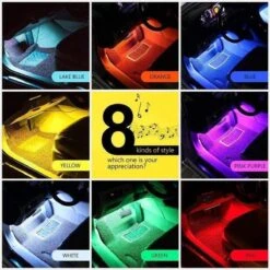 Merkloos LED Autoverlichting Met Afstandbediening - Ledstrips - Binnen Verlichting Auto - 12V -Auto-Onderdelenwinkel 1200x1200 1132