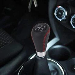 Merkloos Universele 5-speed Handmatige Pookknop Handmatige Pookknop Stokkop Fit Voor Alle Auto (rood)