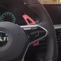 No Name Vw Golf 8 GTI GTD TSI TDI Variant R Line Red Aluminium DSG Flippers Schakel Paddles Stuurwiel Stuur Extentions -Auto-Onderdelenwinkel 1200x1200 1148