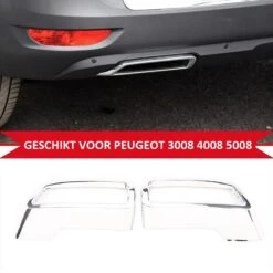 No Name Uitlaat Look Strip Lijst Trim Chrome Geschikt Voor Peugeot 3008 4008 5008 Styling Exhaust Tips
