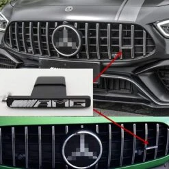 Merkloos AMG Logo Embleem - GT Grill - Badge - Mercedes - Accessoires Panamericana Grill Chrome