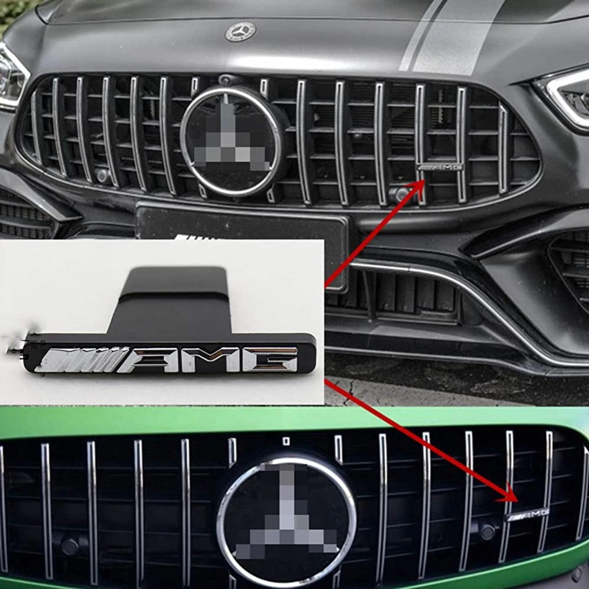 Merkloos AMG Logo Embleem - GT Grill - Badge - Mercedes - Accessoires Panamericana Grill Chrome 3 Merkloos AMG Logo Embleem - GT Grill - Badge - Mercedes - Accessoires Panamericana Grill Chrome