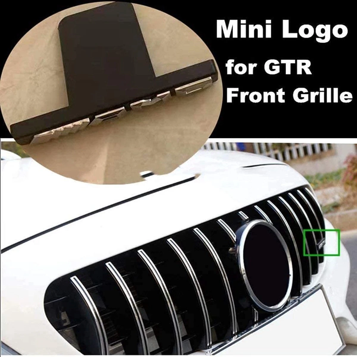 Merkloos AMG Logo Embleem - GT Grill - Badge - Mercedes - Accessoires Panamericana Grill Chrome 5 Merkloos AMG Logo Embleem - GT Grill - Badge - Mercedes - Accessoires Panamericana Grill Chrome - Afbeelding 3