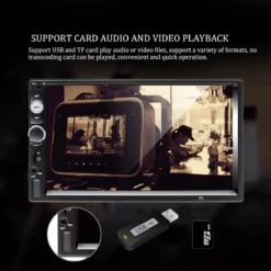 TechU™ Autoradio AT3 – 2 Din 7 Inch Touchscreen Monitor – Incl. Achteruitrijcamera – Bluetooth – Handsfree Bellen – FM Radio – USB – AUX – SD – Incl. Afstandsbediening En Stuurwielbediening -Auto-Onderdelenwinkel 1200x1200 1217