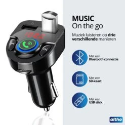 Altho Bluetooth FM Transmitter - Autolader - Bluetooth Carkit -Auto-Onderdelenwinkel 1200x1200 1246