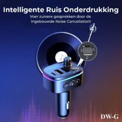 DW-G Bluetooth FM Transmitter - Auto Lader - Carkit - Handsfree - MP3 - USB - Snel Lader - Noise Cancelling - Nieuw Model -Auto-Onderdelenwinkel 1200x1200 1252