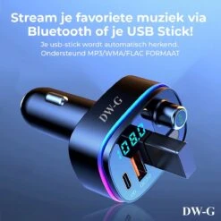 DW-G Bluetooth FM Transmitter - Auto Lader - Carkit - Handsfree - MP3 - USB - Snel Lader - Noise Cancelling - Nieuw Model -Auto-Onderdelenwinkel 1200x1200 1253