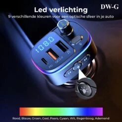 DW-G Bluetooth FM Transmitter - Auto Lader - Carkit - Handsfree - MP3 - USB - Snel Lader - Noise Cancelling - Nieuw Model -Auto-Onderdelenwinkel 1200x1200 1255