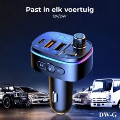 DW-G Bluetooth FM Transmitter - Auto Lader - Carkit - Handsfree - MP3 - USB - Snel Lader - Noise Cancelling - Nieuw Model -Auto-Onderdelenwinkel 1200x1200 1257