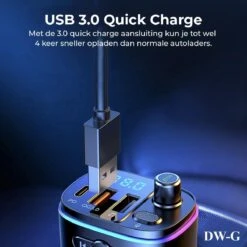 DW-G Bluetooth FM Transmitter - Auto Lader - Carkit - Handsfree - MP3 - USB - Snel Lader - Noise Cancelling - Nieuw Model -Auto-Onderdelenwinkel 1200x1200 1258