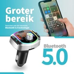 DINTO® Bluetooth FM Transmitter BC63 - Auto Lader - Carkit - Handsfree - USB 3.0 - MP3 - SD Kaart - Snel Lader - Bluetooth Receiver -Auto-Onderdelenwinkel 1200x1200 1285