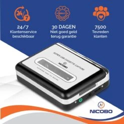 NicoBo Cassette Converter En Speler - Digitaliseren Naar Computer/MP3/CD/USB - Casette Tape Omzetten -Auto-Onderdelenwinkel 1200x1200 1347