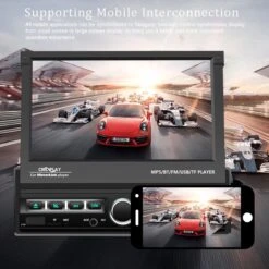 TechU™ Autoradio T142 – Met Uitklapbaar Scherm, Afstandsbediening & Achteruitrijcamera – 1 Din – 7 Inch Touchscreen – FM Radio – Bluetooth – USB – AUX – TF Card – Handsfree Bellen -Auto-Onderdelenwinkel 1200x1200 1366