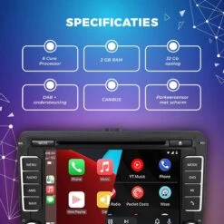 Autoradio Met Bluetooth & Achteruitrijcamera - Auto Navigatie Voor Volkswagen Seat & Skoda - Apple Carplay & Android Auto - Navigatiesysteem Met FM Radio 11 Autoradio Met Bluetooth & Achteruitrijcamera - Auto Navigatie Voor Volkswagen Seat & Skoda - Apple Carplay & Android Auto - Navigatiesysteem Met FM Radio -Auto-Onderdelenwinkel 1200x1200 1371