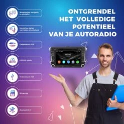 Autoradio Met Bluetooth & Achteruitrijcamera - Auto Navigatie Voor Volkswagen Seat & Skoda - Apple Carplay & Android Auto - Navigatiesysteem Met FM Radio 16 Autoradio Met Bluetooth & Achteruitrijcamera - Auto Navigatie Voor Volkswagen Seat & Skoda - Apple Carplay & Android Auto - Navigatiesysteem Met FM Radio -Auto-Onderdelenwinkel 1200x1200 1376
