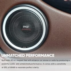 Subwood PYLE PLPW8D - 8 Inch 20 Cm 400 Watt RMS En 800 Watt Max Wood DVC Subwoofer Met Dubbele Spoel 4+4 Ohm - Geschikt Voor Auto's, Kisten En Deuren 14 Subwood PYLE PLPW8D - 8 Inch 20 Cm 400 Watt RMS En 800 Watt Max Wood DVC Subwoofer Met Dubbele Spoel 4+4 Ohm - Geschikt Voor Auto's, Kisten En Deuren -Auto-Onderdelenwinkel 1200x1200 1428
