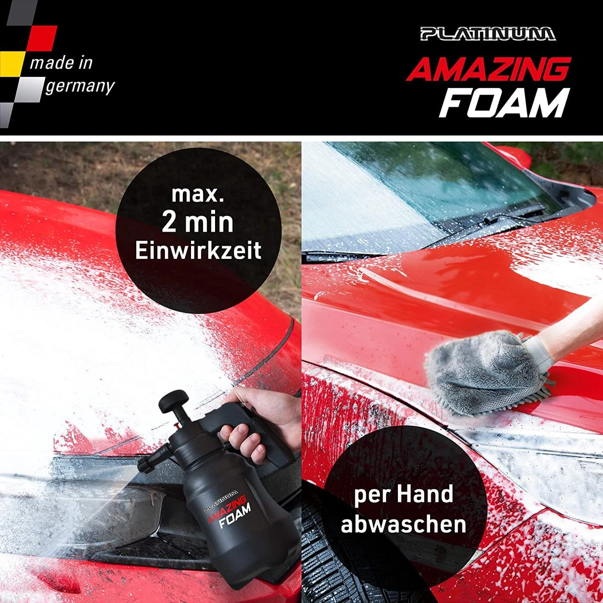 Platinum Amazing Foam - Autoreiniger En Autoverzorging - Verwijdert Hardnekkig Vuil En Geeft Glans - Ook Als Cockpitreiniger - Voor Alle Oppervlakken 5 Platinum Amazing Foam - Autoreiniger En Autoverzorging - Verwijdert Hardnekkig Vuil En Geeft Glans - Ook Als Cockpitreiniger - Voor Alle Oppervlakken - Afbeelding 3