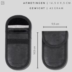 Inside Safe RFID Beschermhoes Autosleutel - Keyless Entry Beschermhoes - Autosleutel RFID Antidiefstal - Leer - Zwart -Auto-Onderdelenwinkel 1200x1200 429