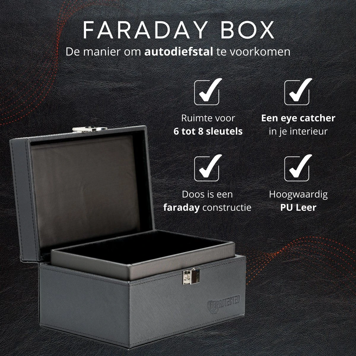 Faraday Box Geschikt Als Autosleutel Kluis Met Keyless Entry Hoesje - Rfid Beschermhoes - Antidiefstal Etui Auto 7 Faraday Box Geschikt Als Autosleutel Kluis Met Keyless Entry Hoesje - Rfid Beschermhoes - Antidiefstal Etui Auto - Afbeelding 5