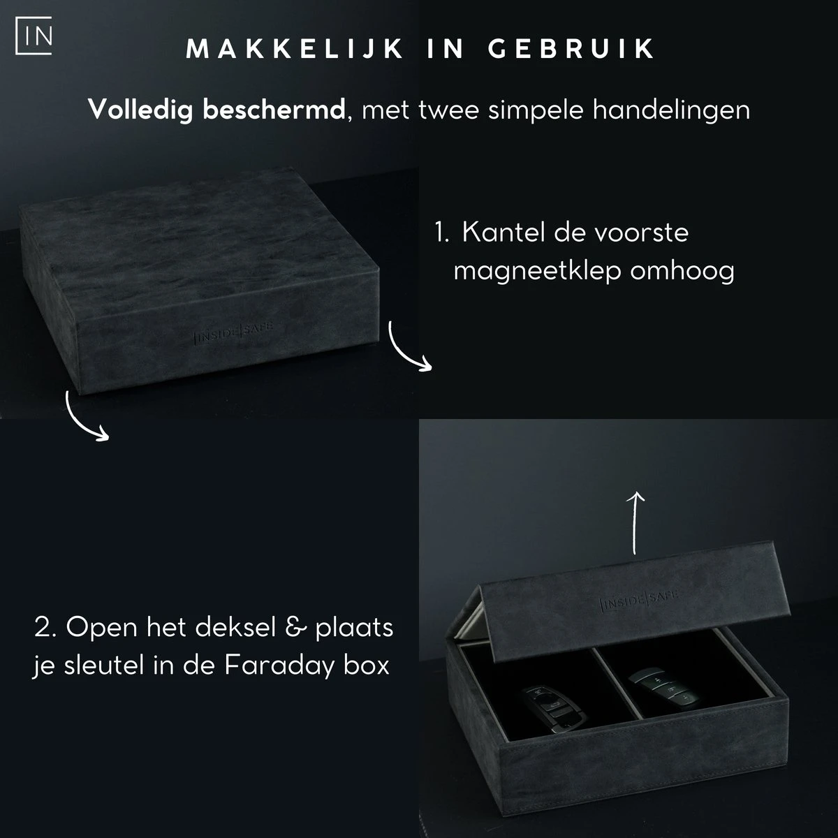 Inside Safe Faraday Box Autosleutel - Black Rock - Autosleutel RFID Antidiefstal - Keyless Entry Hoesje - 2 Stuks - RFID Beschermhoes Autosleutel 5 Inside Safe Faraday Box Autosleutel - Black Rock - Autosleutel RFID Antidiefstal - Keyless Entry Hoesje - 2 Stuks - RFID Beschermhoes Autosleutel - Afbeelding 3