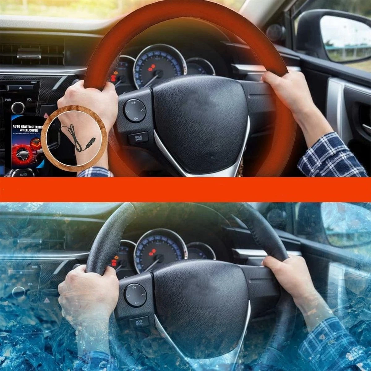 Merkloos Supera® Stuurverwarming Auto - Stuurverwarming Stuurhoes - Hoes Voor Autostuur - Steering Wheel Cover Heated - Verwarmde Stuurhoes 12V - Zwart 4 Merkloos Supera® Stuurverwarming Auto - Stuurverwarming Stuurhoes - Hoes Voor Autostuur - Steering Wheel Cover Heated - Verwarmde Stuurhoes 12V - Zwart - Afbeelding 2