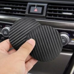 Merkloos Set Van 2 Bekerhouder Inleggers - Carbon Look - Geschikt Voor Oa. Audi, BMW, Mercedes, Skoda, Volkswagen, Kia, Volvo, Peugeot, Renault, JEEP, Mitsubishi, Opel, Honda, Toyota, Hyundai - Carbon Bekerhouders Onderzetters - Auto Accessoires -Auto-Onderdelenwinkel 1200x1200 583