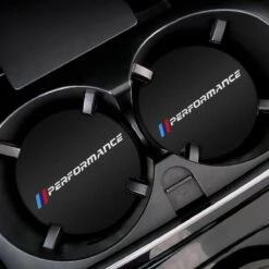Merkloos Set Van 2 Bekerhouder Inleggers - Performance - Geschikt Voor BMW - Past Bij Oa. BMW 1-serie / 3-serie / 5-serie / E46 / E90 / E92 / M3 / M4 / M5 / X1 / X3 / X5 - Foam Bekerhouders Onderzetters - Zwart Met Rood - Auto Accessoires -Auto-Onderdelenwinkel 1200x1200 587
