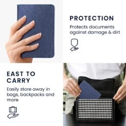 Kwmobile Hoesje Voor Kentekenbewijs En Rijbewijs - Map Autopapieren Voor In Het Dashboardkastje - Denim -Auto-Onderdelenwinkel 1200x1200 643