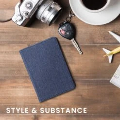 Kwmobile Hoesje Voor Kentekenbewijs En Rijbewijs - Map Autopapieren Voor In Het Dashboardkastje - Denim -Auto-Onderdelenwinkel 1200x1200 645