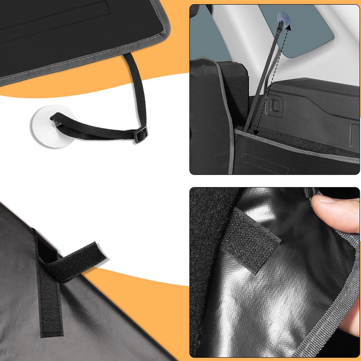 Kingsleeve Kofferbak Bescherming - Universeel 600D Oxford – Zwart 6 Kingsleeve Kofferbak Bescherming - Universeel 600D Oxford – Zwart - Afbeelding 4